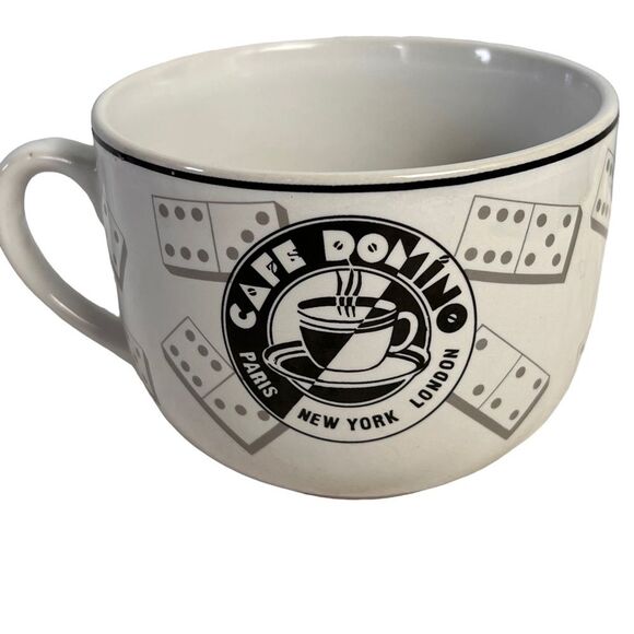 Cafe Domino Coffee Cup Mug New York Paris London Large Soup Drink Souvenir - Picture 3 of 10